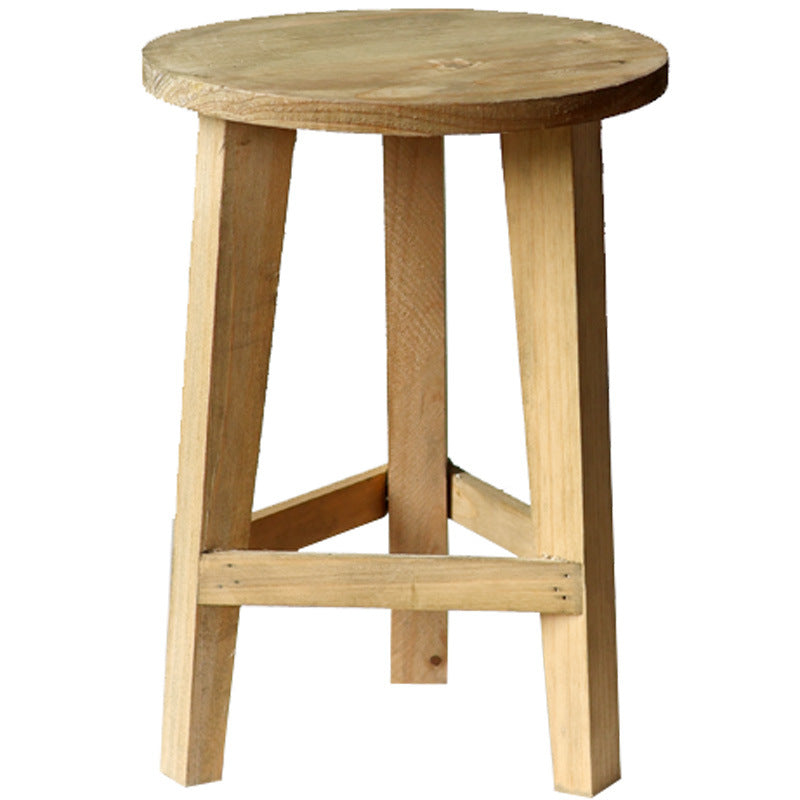 Rustikaler Hocker aus Massivholz Karnz