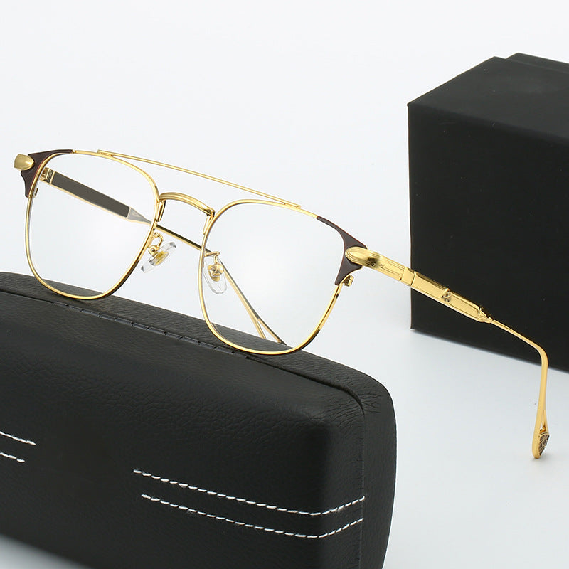 Damen modische Halbrahmen Brille Karnz