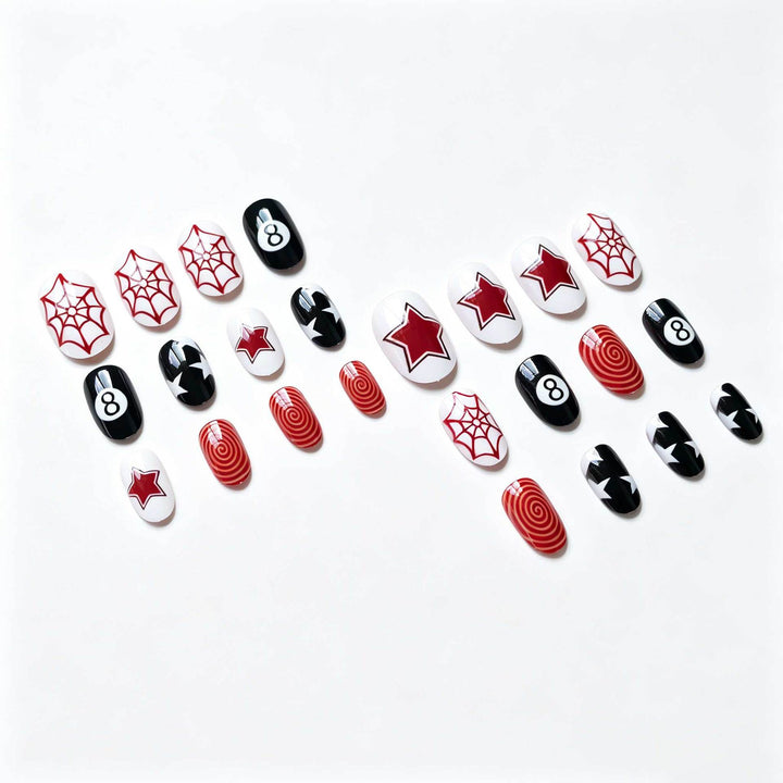 Künstlerisches Spider- und Stern-Nagelkunst-Kit