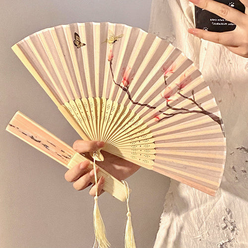 Handgefertigter Fächer mit Elegantem Floralem Motiv Karnz