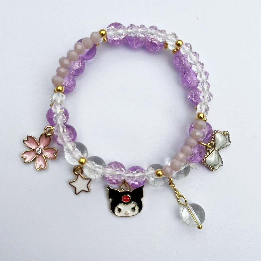 Elegantes Armband mit Tier- und Glitzeranhängern Karnz
