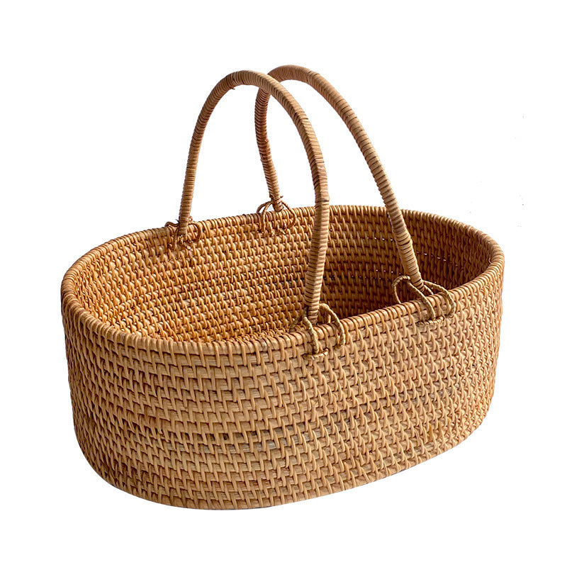 Damen Handgefertigter Rattan-Korb Karnz