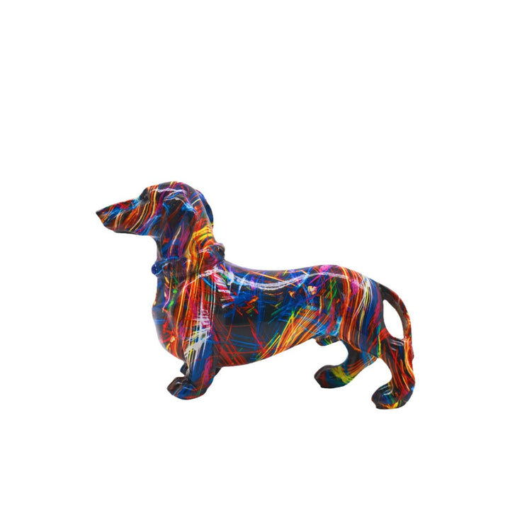 Kreative Dekofigur eines Dachshunds Karnz
