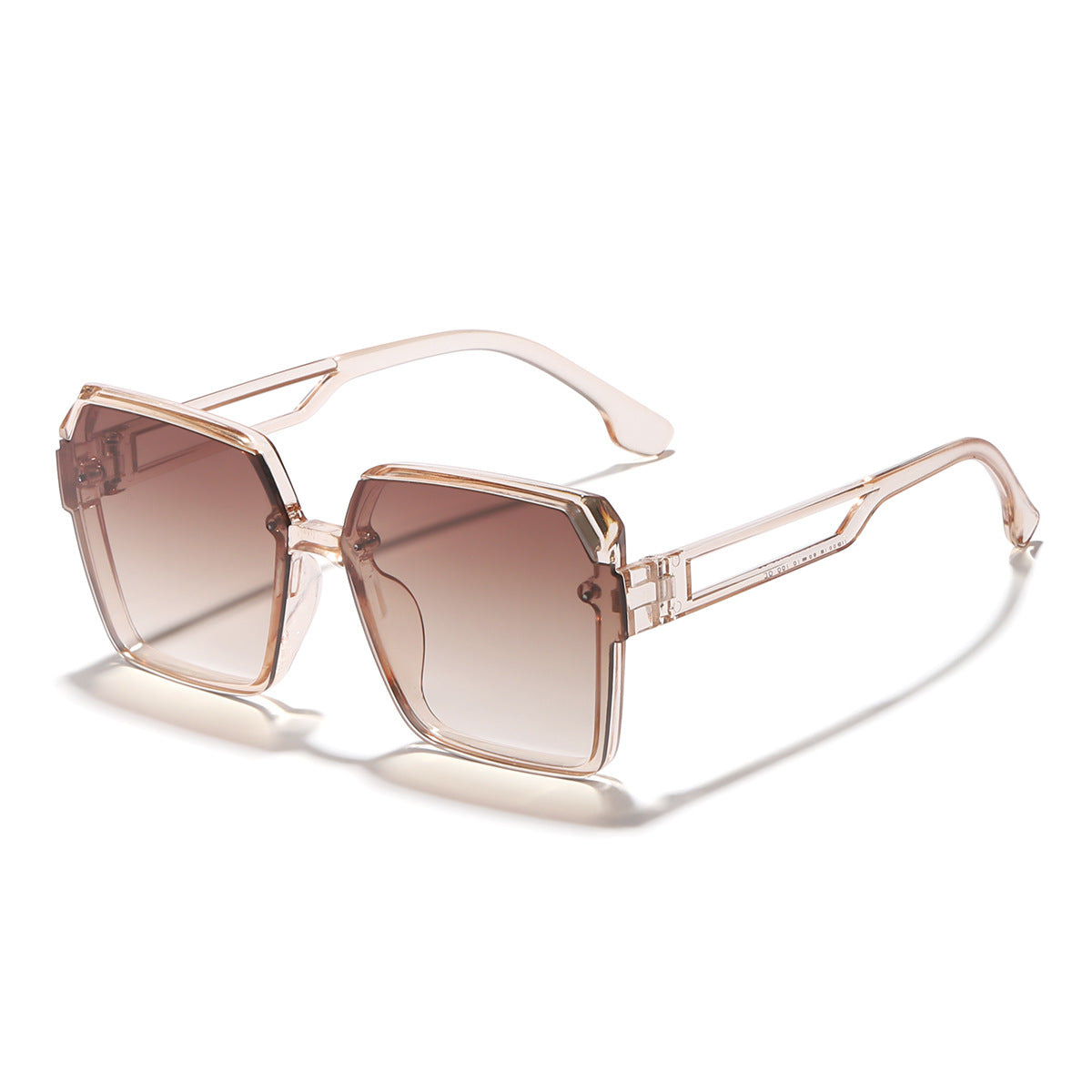 Damen oversized Sonnenbrille mit trendigem, transparentem Design Karnz