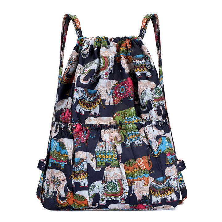 Blumenmuster Zugbeutel Rucksack Karnz