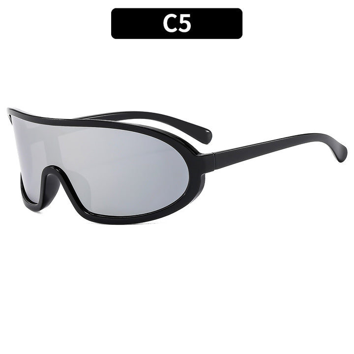 Sportliche Übergroße Schild Sonnenbrille