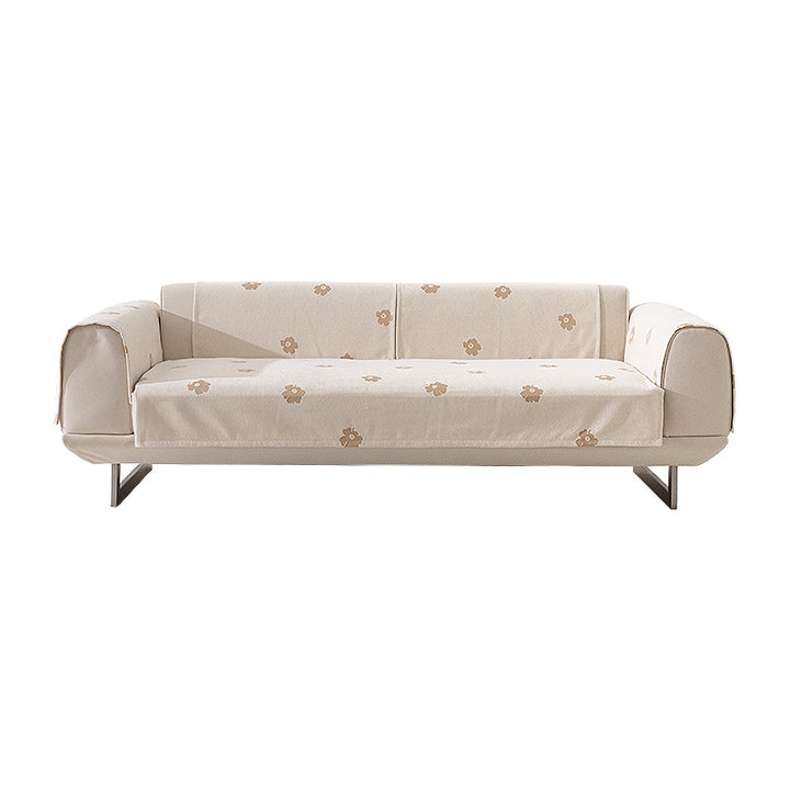 Dreisitzer-Sofa mit geometrischem Jacquard-Bezug und schlanken Metallfüßen Karnz