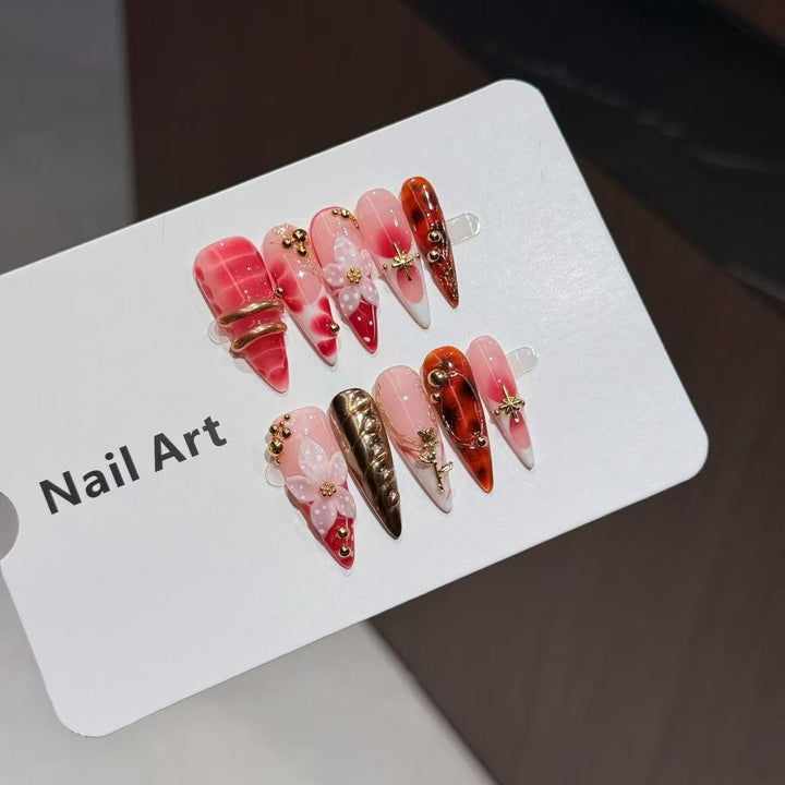 Premium 3D Nail Art Press-On Set