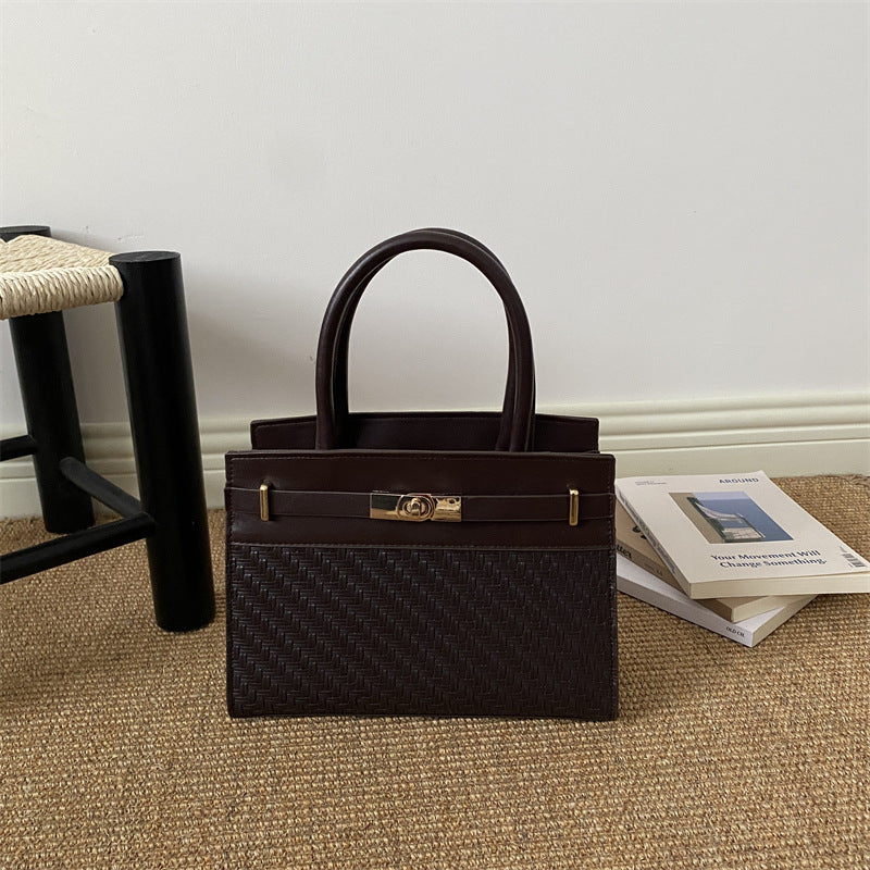Gewebte Lederhandtasche