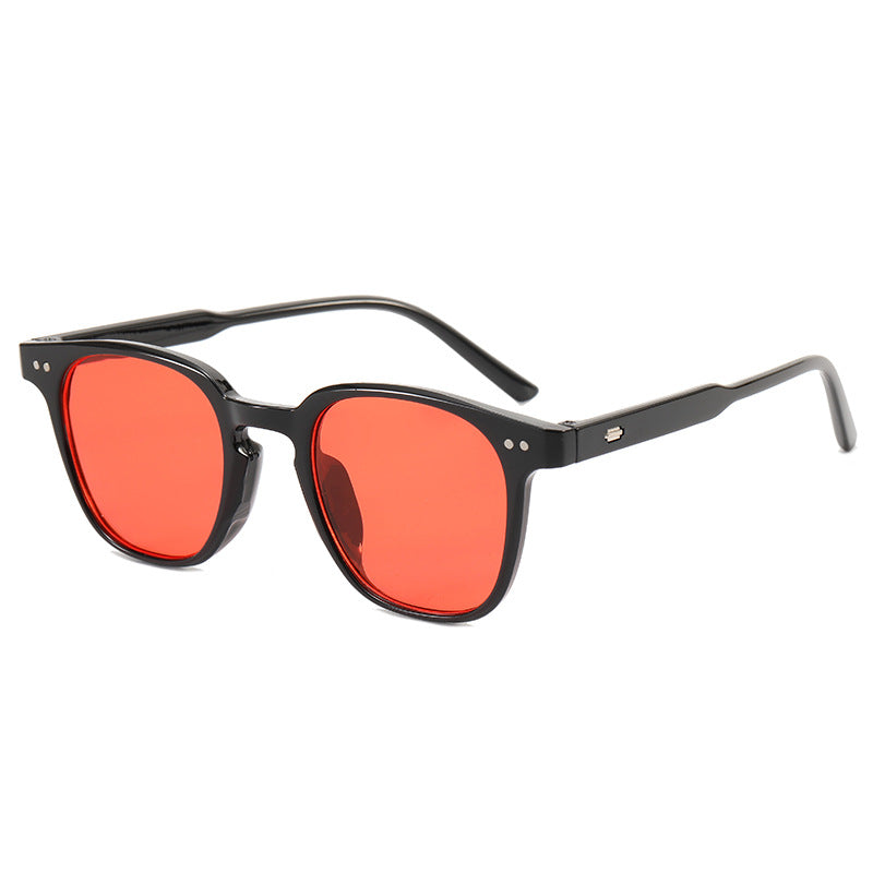 Damen modische quadratische Sonnenbrille mit glänzendem Rahmen Karnz