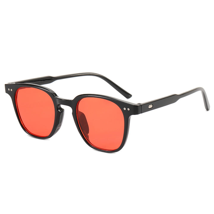 Damen modische quadratische Sonnenbrille mit glänzendem Rahmen Karnz