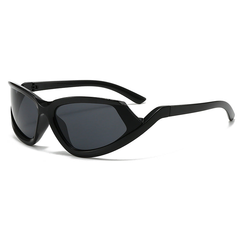 Damen futuristische Sonnenbrille mit aerodynamischem Design Karnz