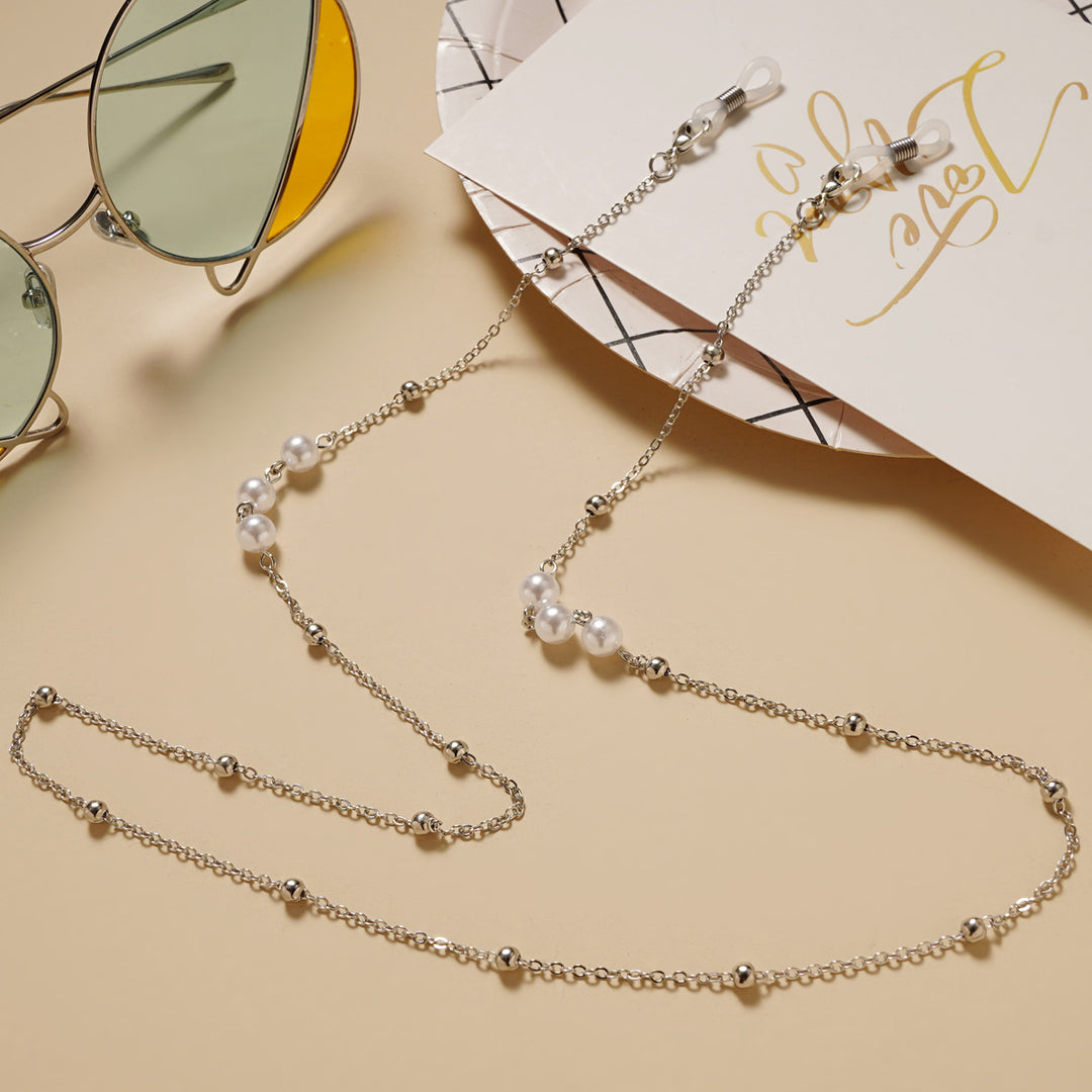 Elegante Perlen Brillen Kette Karnz