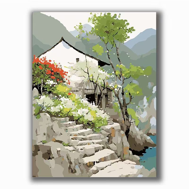 Städtische Vintage Architektur Leinwand Kunst Karnz