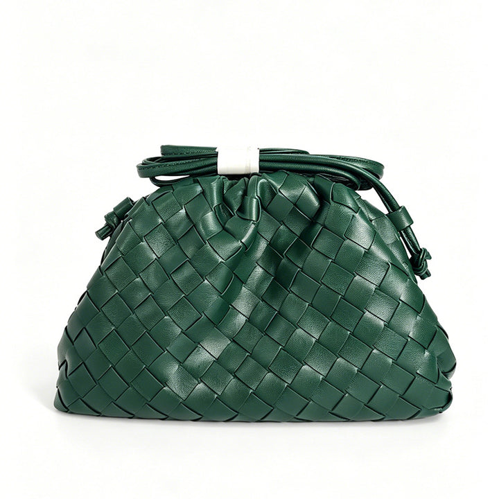 Elegante Gewebte Leder Eimer Tasche Karnz