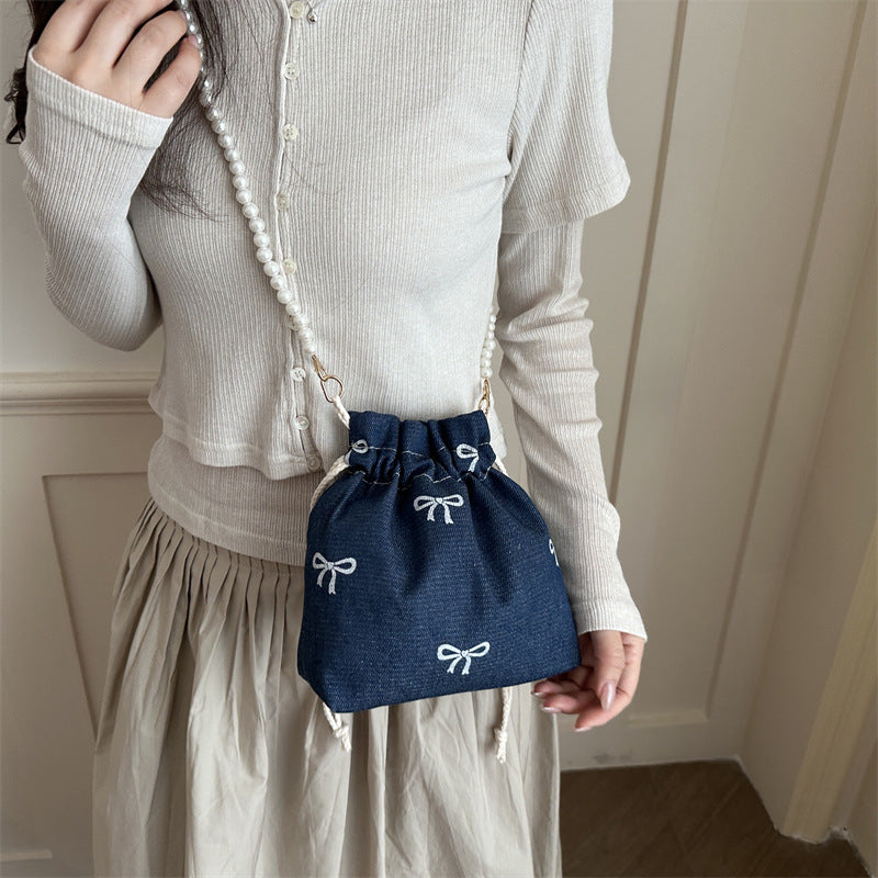 Charmante Kordelzug Schultertasche