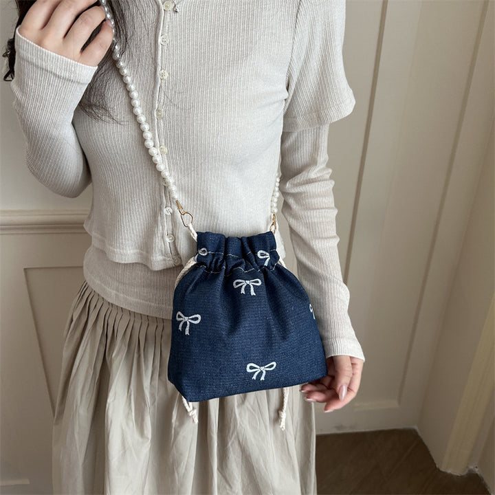 Charmante Kordelzug Schultertasche