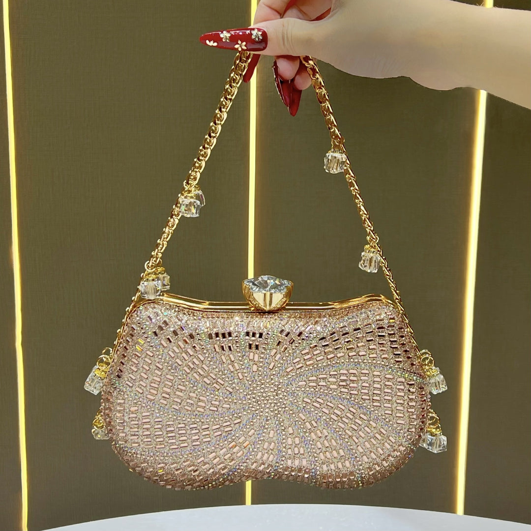 Glitzernde kristall-besetzte Abendhandtasche