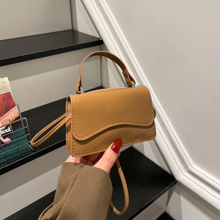 WoStylish Patentleder Mini-Handtasche Karnz