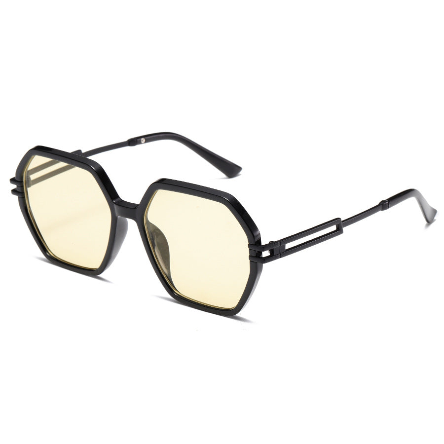 Damen modische Sonnenbrille im avantgardistischen Hexagon-Design Karnz