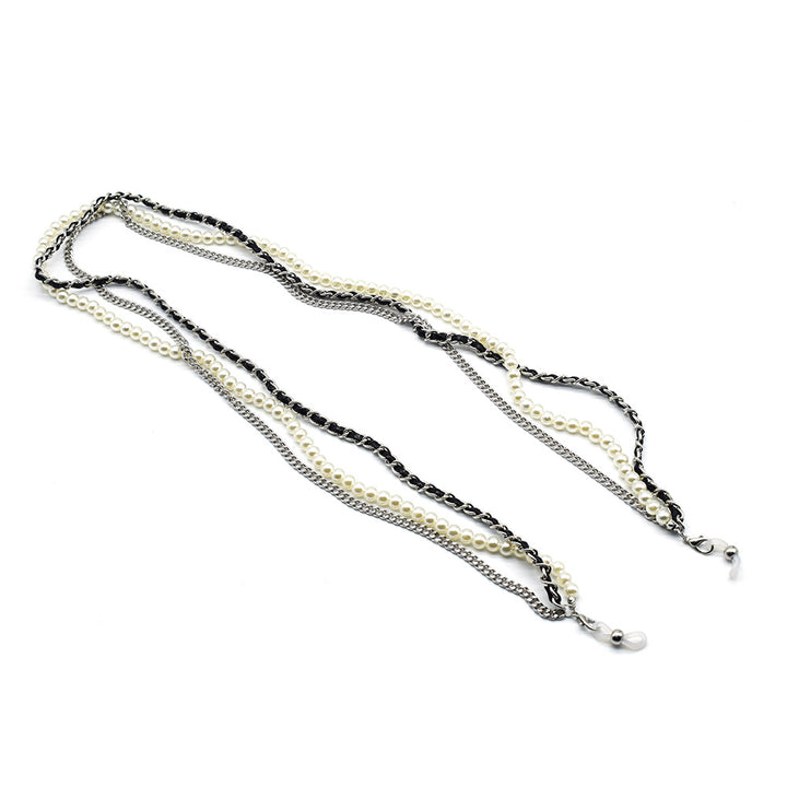 Elegante Mehrstrang-Perlen-Brillenband Karnz