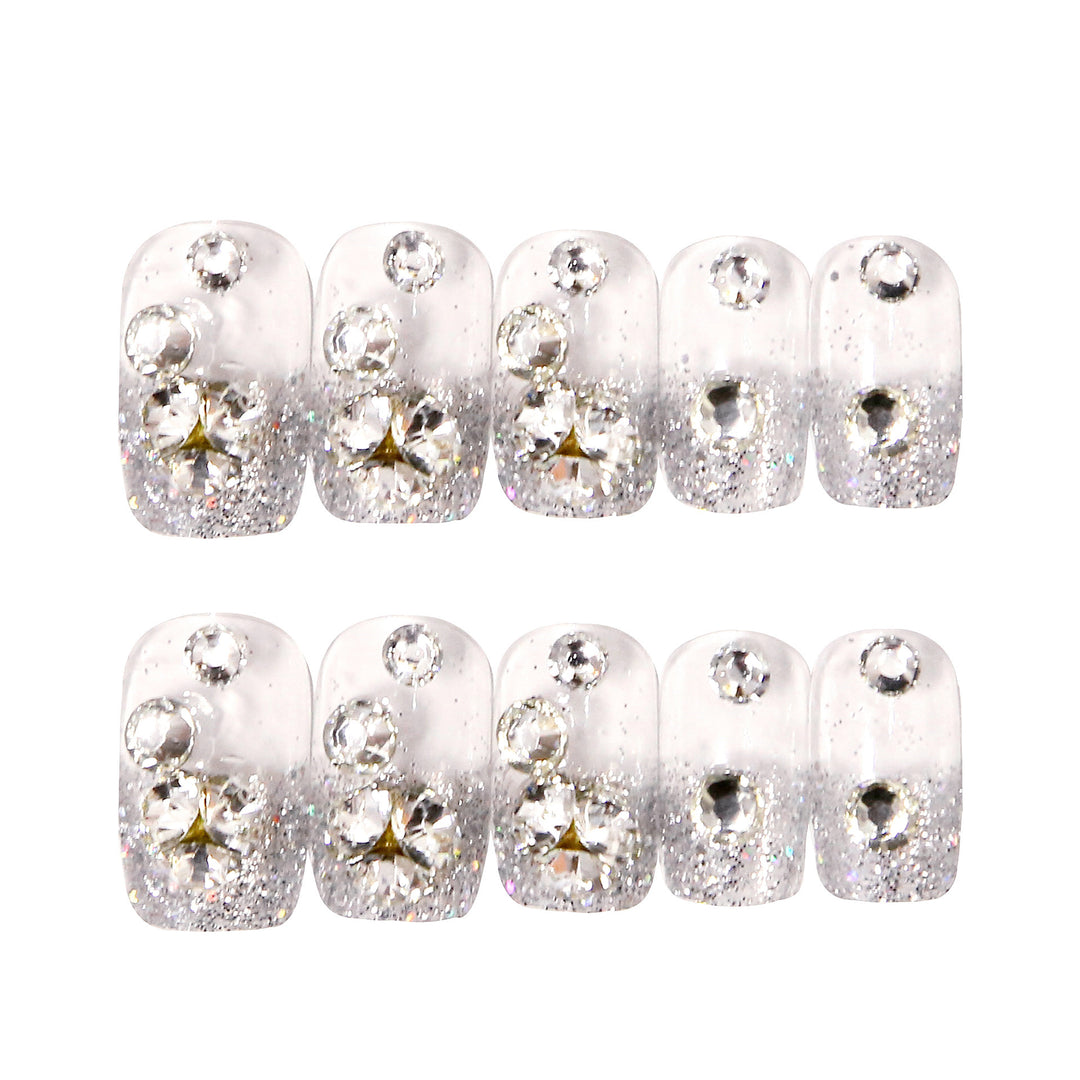 Rhinestone-besetztes Press-On Nail Art Kit Karnz