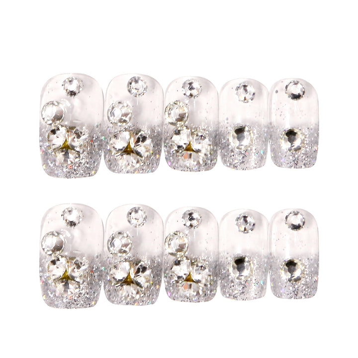 Rhinestone-besetztes Press-On Nail Art Kit Karnz