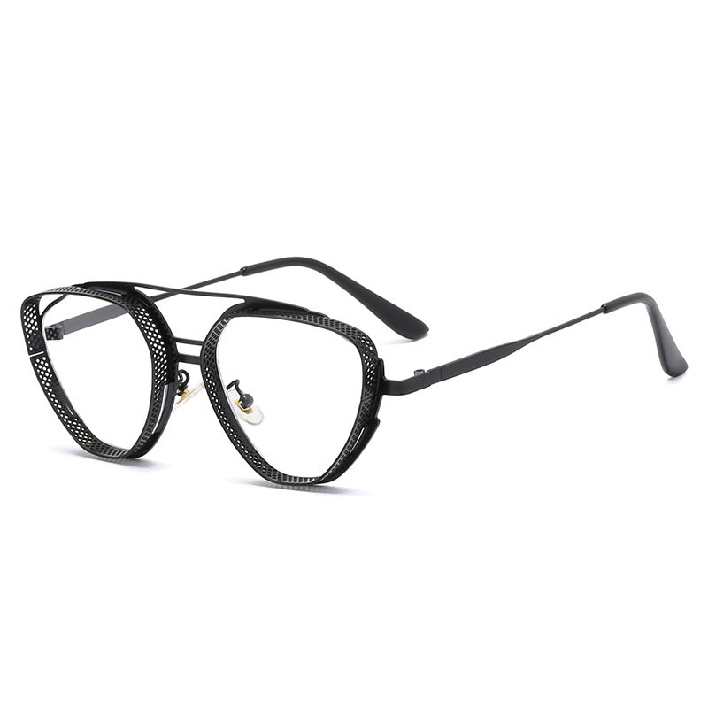 Damen extravagante Sonnenbrille im modernen Polygon-Design Karnz