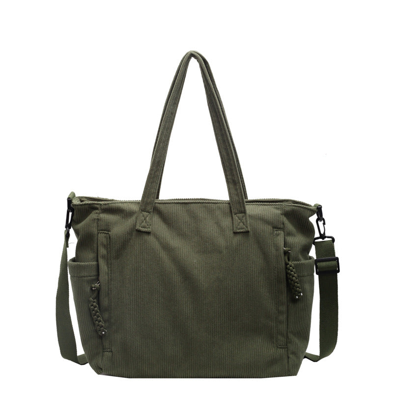 Multi-Pocket Canvas Tote Bag Karnz