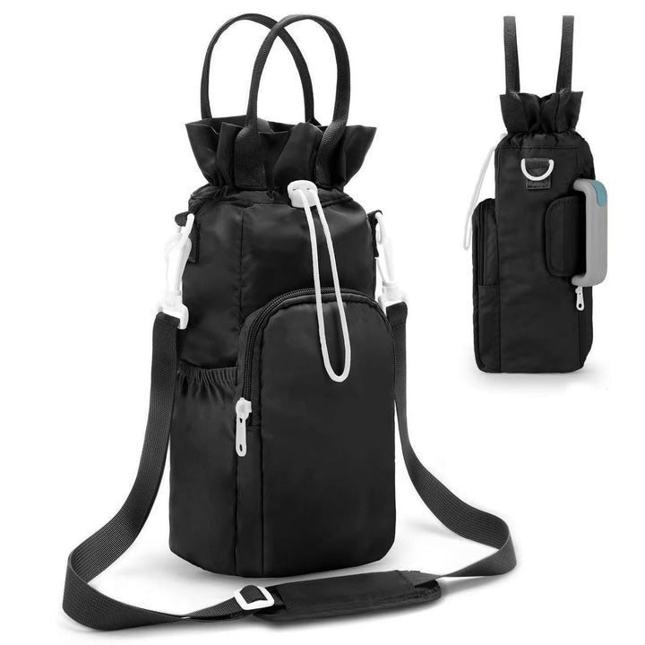 Damen Sportliche Wasserflasche-Tasche mit isolierendem Innenfach und verstellbarem Tragegurt Karnz