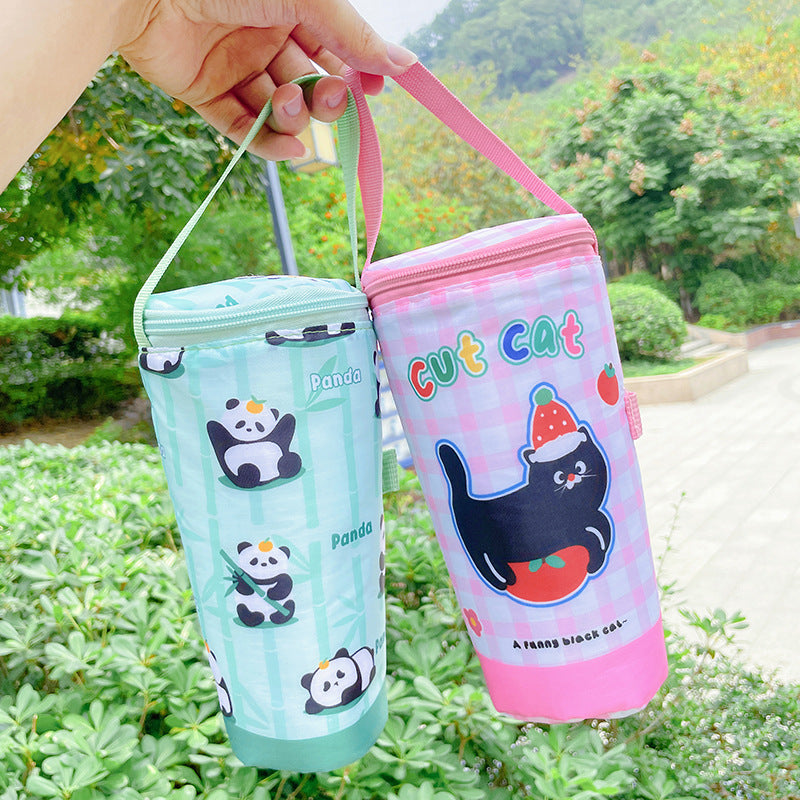 Süße Katzenmotiv isolierte Lunch-Tasche