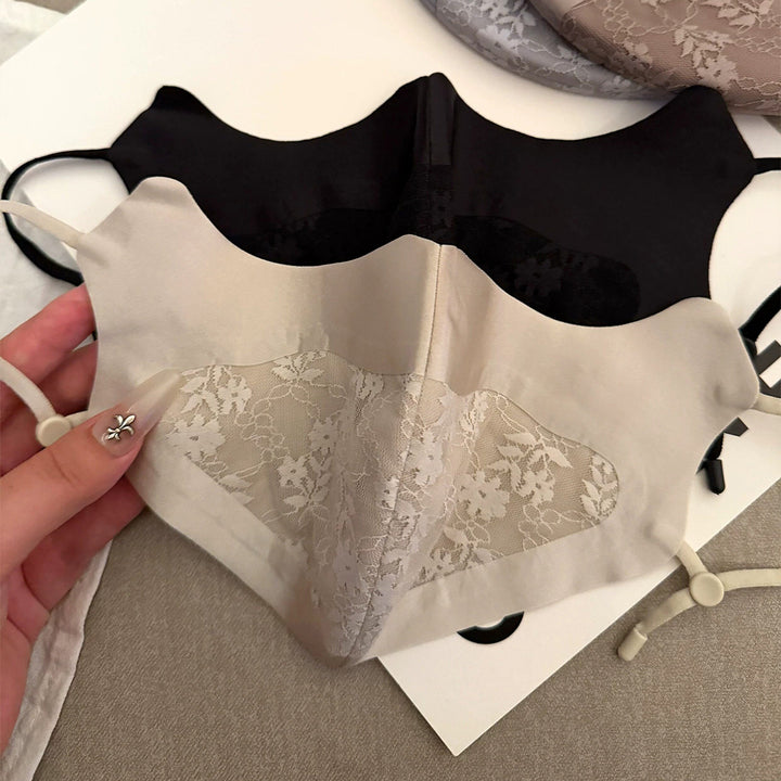 Lace-Panel Atmungsaktive Wiederverwendbare Gesichtsmaske mit Verstellbaren Ohrenschlaufen Karnz