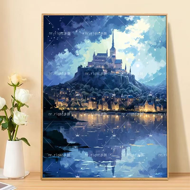 Fantasy Landschaft Kunstdruck Karnz