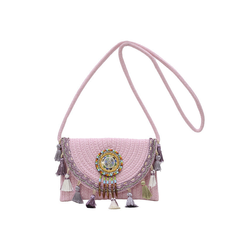 Bohemian-inspiriertes handgefertigtes Perlen-Clutch Karnz