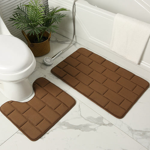 Gepolsterte Badezimmermatte Set
