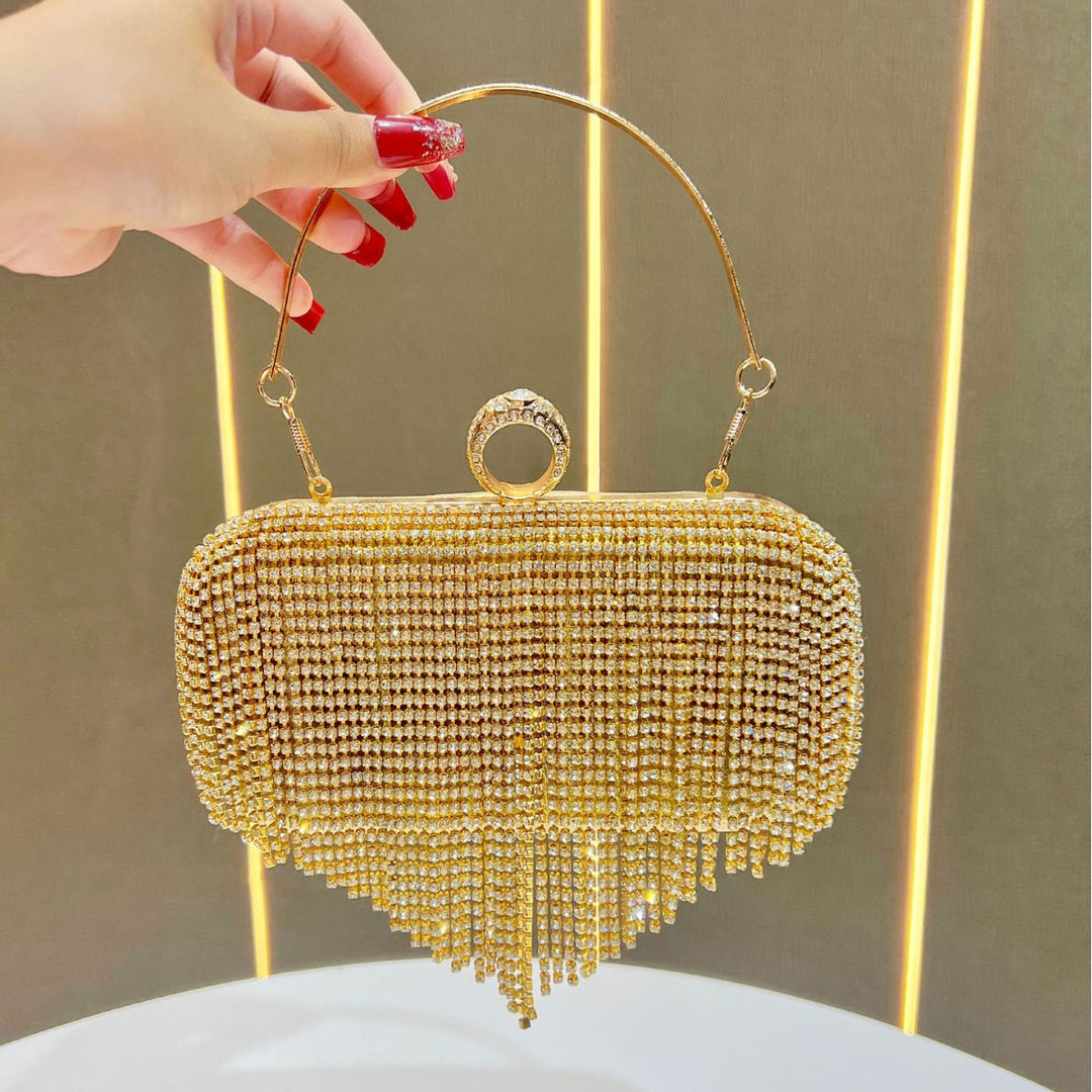 Glänzende Kristall Abendhandtasche