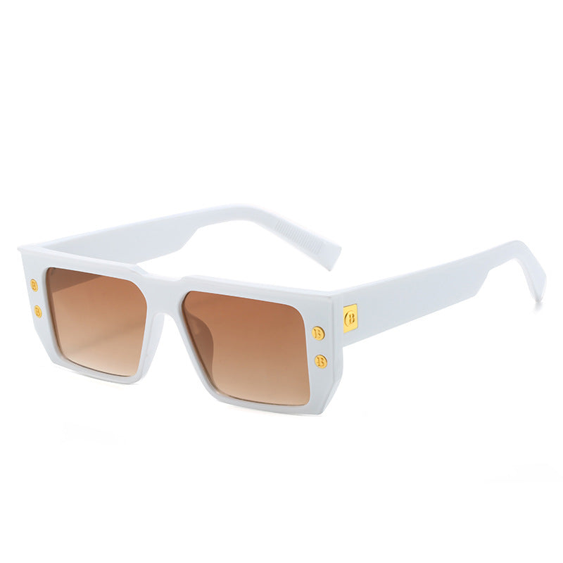 Damen modische klare Brille mit goldenen Akzenten Karnz
