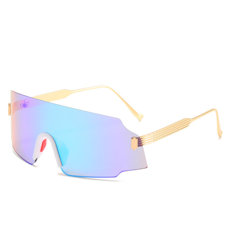 Damen sportliche Sicherheits-Sonnenbrille mit modernem, transparentem Design Karnz