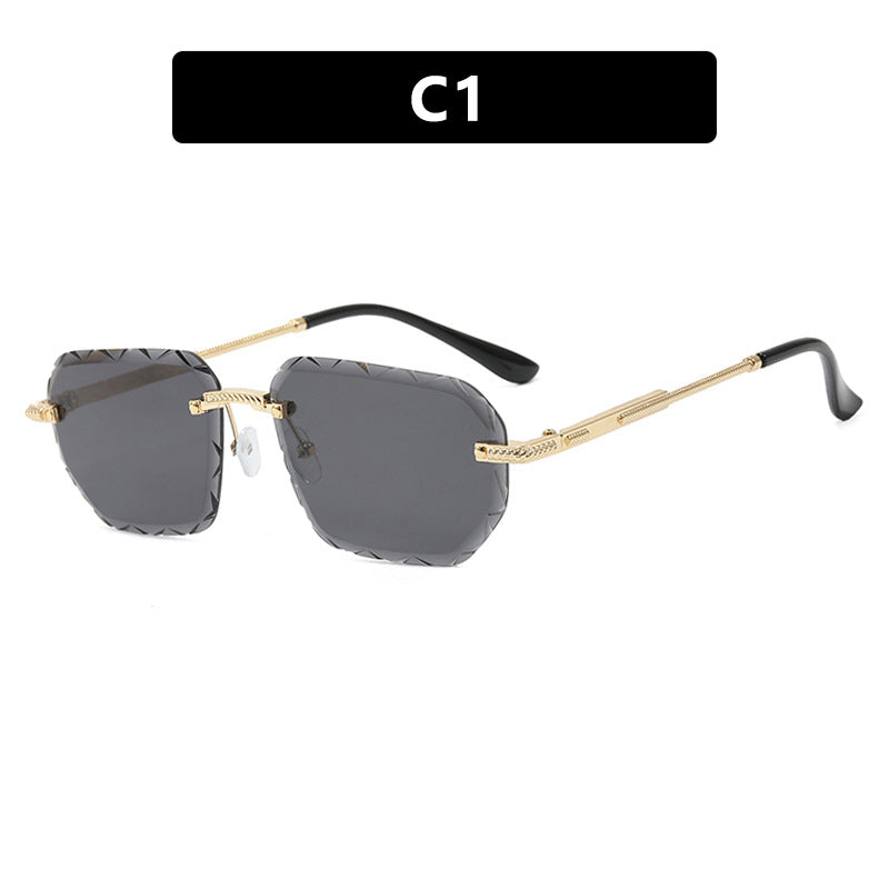 Damen geometrische Sonnenbrille mit verspiegelten Gläsern und robustem Rahmen Karnz