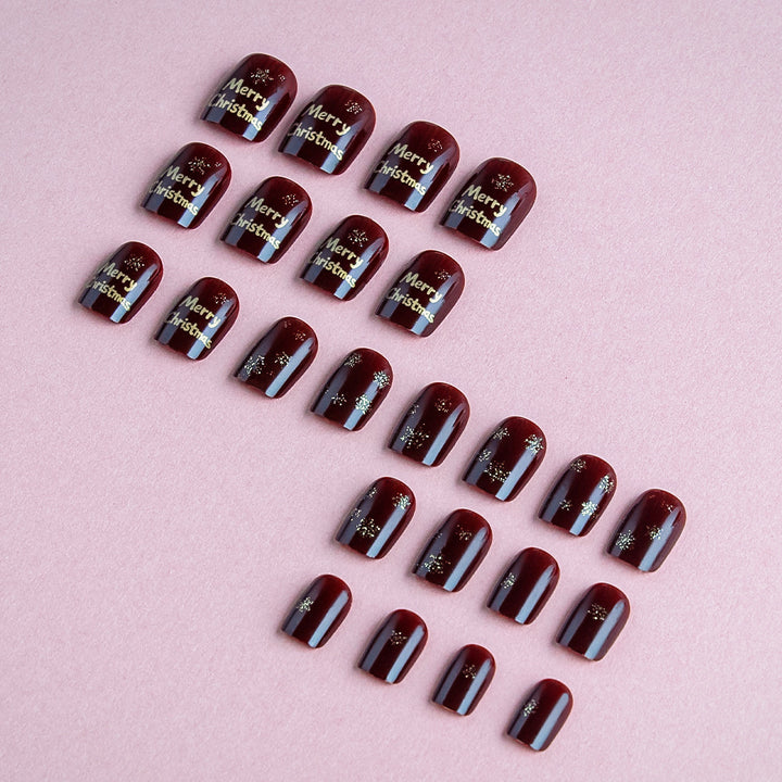 Festliche Weihnachts-Themen Press-On Nagelkunst Karnz 1787543209