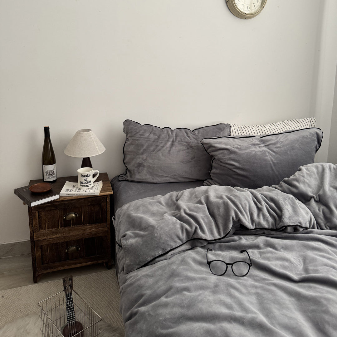 Premium Weiches Plüsch Bettwäsche Set