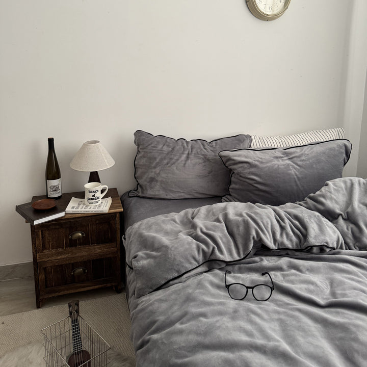 Premium Weiches Plüsch Bettwäsche Set
