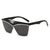 Damen Designer-Sonnenbrille mit asymmetrischem Rahmen und hochmodernen Gläsern Karnz