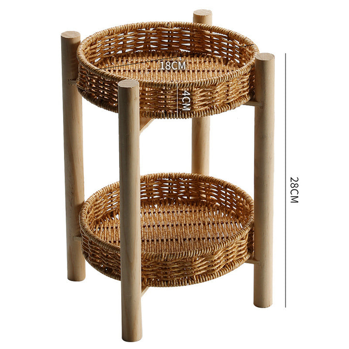 Handgefertigter Rattan Aufbewahrungskorb Karnz