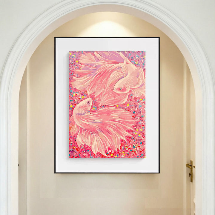 Abstrakte Fisch Kunst Druck