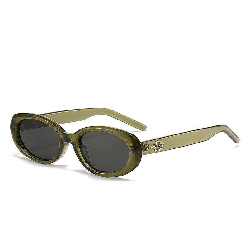 Stylisch Schlanke Oval Sonnenbrille Karnz