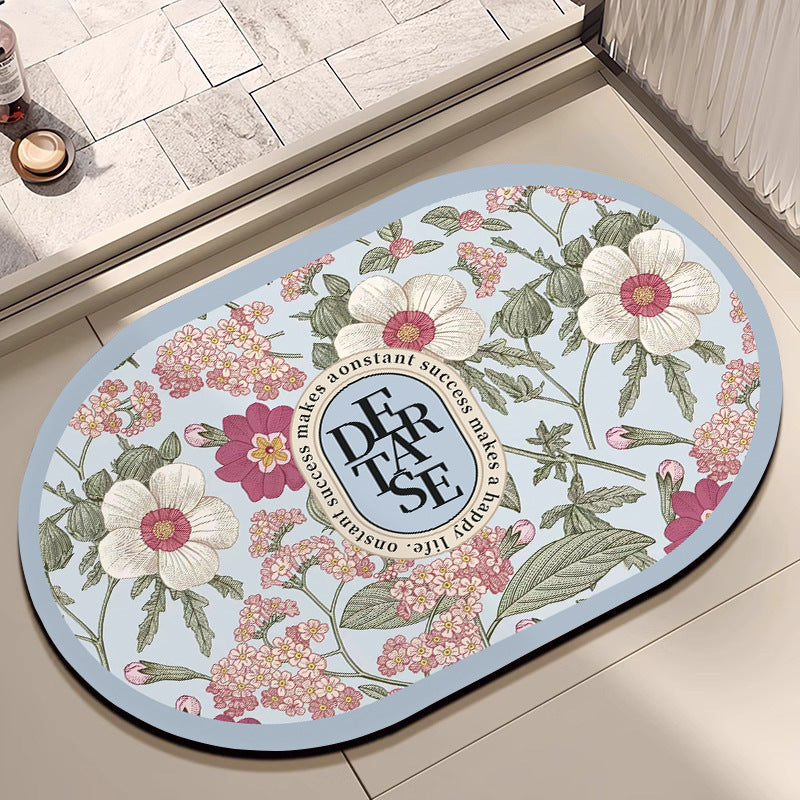 Blumenmuster Badematte Karnz