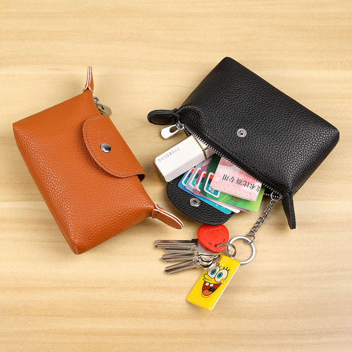 Stilvolle Leder Münztasche