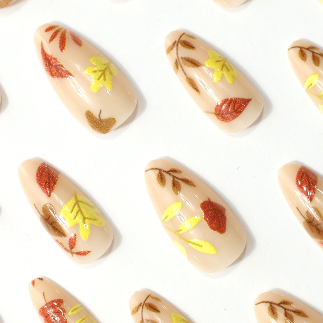 Herbst-Themen Dekorative Presse-On Nail Enhancements Karnz