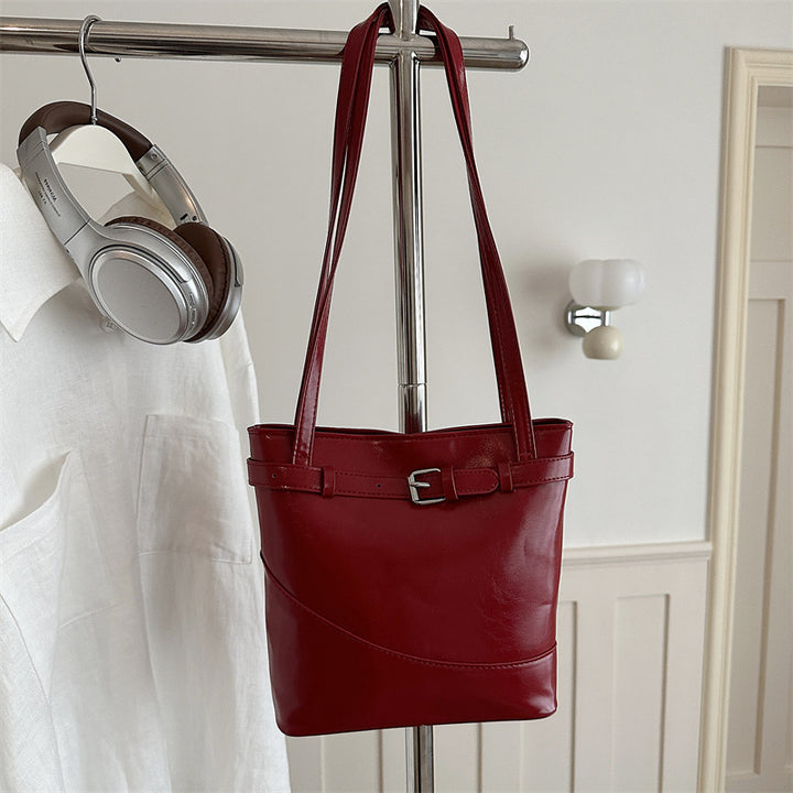 Elegante Kunstleder Schultertasche